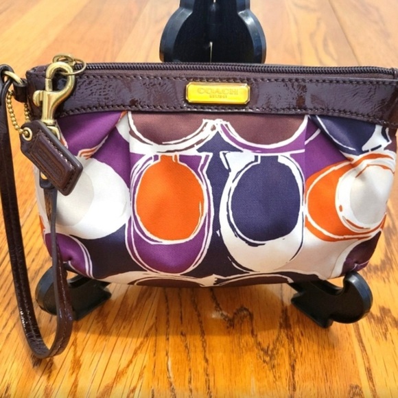 Coach Colorful Signature Wristlet - Picture 1 of 8